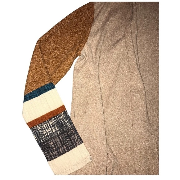 Ces Femme Open Front Woman’s Cardigan Color Block Long Sleeves Size Small - Picture 5 of 7